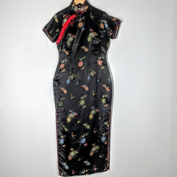 Vintage Dresses & Skirts - Custom Cheongsan Satin Dress